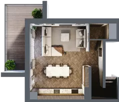 4 pokoje, mieszkanie 89,31 m², piętro 1, oferta nr 35.2, Imperial River Park, Kraków, Bronowice, Bronowice Małe, ul. Truszkowskiego