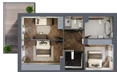 4 pokoje, mieszkanie 89,31 m², piętro 1, oferta nr 35.2, Imperial River Park, Kraków, Bronowice, Bronowice Małe, ul. Truszkowskiego