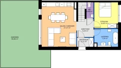 4 pokoje, mieszkanie 79,64 m², parter, oferta nr 30.1, Imperial River Park, Kraków, Bronowice, Bronowice Małe, ul. Truszkowskiego