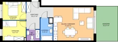 3 pokoje, mieszkanie 63,08 m², parter, oferta nr 1.27, Imperial QUADRA, Kraków, Prądnik Biały, ul. Rybałtowska