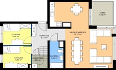 3 pokoje, mieszkanie 74,30 m², piętro 3, oferta nr 1.25, Imperial QUADRA, Kraków, Prądnik Biały, ul. Rybałtowska