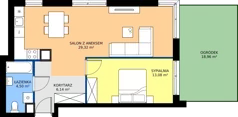 2 pokoje, mieszkanie 53,04 m², parter, oferta nr 1.39, Imperial QUADRA, Kraków, Prądnik Biały, ul. Rybałtowska