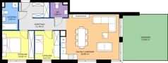 3 pokoje, mieszkanie 67,34 m², parter, oferta nr 1.59, Imperial QUADRA, Kraków, Prądnik Biały, ul. Rybałtowska