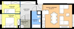 3 pokoje, mieszkanie 58,13 m², piętro 3, oferta nr 1.47, Imperial QUADRA, Kraków, Prądnik Biały, ul. Rybałtowska