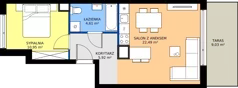 2 pokoje, mieszkanie 43,97 m², parter, oferta nr 1.29, Imperial QUADRA, Kraków, Prądnik Biały, ul. Rybałtowska