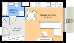 1 pokój, mieszkanie 31,48 m², piętro 1, oferta nr 1.62, Imperial QUADRA, Kraków, Prądnik Biały, ul. Rybałtowska