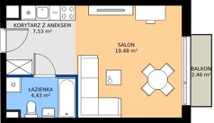1 pokój, mieszkanie 31,44 m², piętro 1, oferta nr 1.72, Imperial QUADRA, Kraków, Prądnik Biały, ul. Rybałtowska