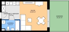 1 pokój, mieszkanie 31,35 m², parter, oferta nr 1.53, Imperial QUADRA, Kraków, Prądnik Biały, ul. Rybałtowska