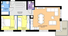 3 pokoje, mieszkanie 67,12 m², piętro 3, oferta nr 1.94, Imperial QUADRA, Kraków, Prądnik Biały, ul. Rybałtowska