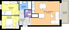 3 pokoje, mieszkanie 54,23 m², piętro 2, oferta nr 1.35, Imperial QUADRA, Kraków, Prądnik Biały, ul. Rybałtowska