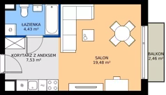 1 pokój, mieszkanie 31,44 m², piętro 2, oferta nr 1.86, Imperial QUADRA, Kraków, Prądnik Biały, ul. Rybałtowska