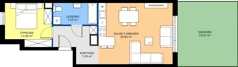 2 pokoje, mieszkanie 50,74 m², parter, oferta nr 1.18, Imperial QUADRA, Kraków, Prądnik Biały, ul. Rybałtowska