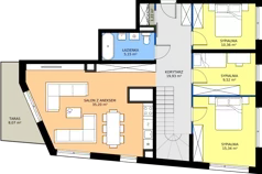 4 pokoje, mieszkanie 96,72 m², piętro 2, oferta nr A.11, Imperial SILO, Kraków, Dębniki, Ruczaj, ul. Kobierzyńska