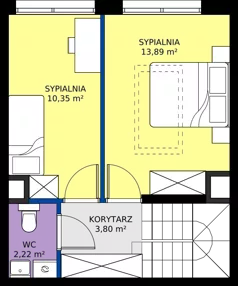 3 pokoje, mieszkanie 65,38 m², piętro 2, oferta nr A.41, Imperial SILO, Kraków, Dębniki, Ruczaj, ul. Kobierzyńska