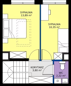 3 pokoje, mieszkanie 65,38 m², piętro 2, oferta nr A.57, Imperial SILO, Kraków, Dębniki, Ruczaj, ul. Kobierzyńska