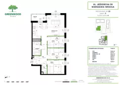 4 pokoje, mieszkanie 70,58 m², piętro 3, oferta nr Nr 23, Greenwood Park, Warszawa, Wesoła, Stara Miłosna, ul. Jeździecka 30