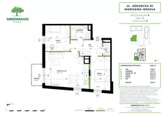 3 pokoje, mieszkanie 59,20 m², piętro 1, oferta nr Nr 9, Greenwood Park , Warszawa, Wesoła, Stara Miłosna, ul. Jeździecka 30