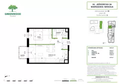 2 pokoje, mieszkanie 39,13 m², piętro 1, oferta nr Nr 79, Greenwood Park , Warszawa, Wesoła, Stara Miłosna, ul. Jeździecka 30
