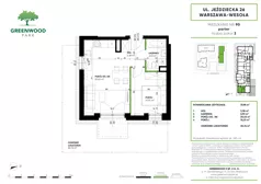2 pokoje, mieszkanie 37,95 m², parter, oferta nr Nr 90, Greenwood Park , Warszawa, Wesoła, Stara Miłosna, ul. Jeździecka 30