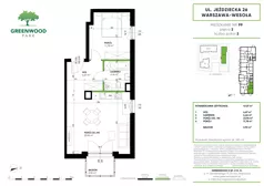 2 pokoje, mieszkanie 47,07 m², piętro 2, oferta nr Nr 99, Greenwood Park , Warszawa, Wesoła, Stara Miłosna, ul. Jeździecka 30