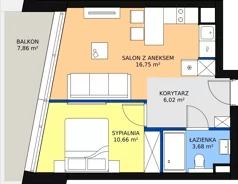2 pokoje, apartament inwestycyjny 36,99 m², piętro 1, oferta nr 3, Marina Iława Apartamenty Turystyczne, Iława, ul. Konstytucji 3 Maja 7