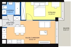 2 pokoje, apartament 41,69 m², parter, oferta nr 10, Port Ostróda, Ostróda, ul. Wypoczynkowa