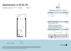 1 pokój, apartament 30,47 m², piętro 2, oferta nr B.02.39, Wave Świnoujście Thermal & Spa, Świnoujście, Dzielnica Nadmorska, ul. Bolesława Chrobrego 35