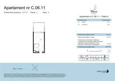 1 pokój, apartament 25,60 m², piętro 6, oferta nr C.06.11, Wave Świnoujście Thermal & Spa, Świnoujście, Dzielnica Nadmorska, ul. Bolesława Chrobrego 35