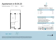 2 pokoje, apartament 47,07 m², piętro 4, oferta nr B.04.23, Wave Świnoujście Thermal & Spa, Świnoujście, Dzielnica Nadmorska, ul. Bolesława Chrobrego 35