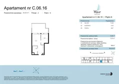 2 pokoje, apartament 32,68 m², piętro 6, oferta nr C.06.16, Wave Świnoujście Thermal & Spa, Świnoujście, Dzielnica Nadmorska, ul. Bolesława Chrobrego 35