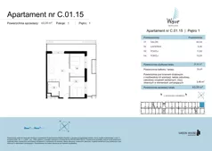 3 pokoje, apartament 59,93 m², piętro 1, oferta nr C.01.15, Wave Świnoujście Thermal & Spa, Świnoujście, Dzielnica Nadmorska, ul. Bolesława Chrobrego 35