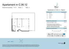3 pokoje, apartament 68,20 m², piętro 6, oferta nr C.06.12, Wave Świnoujście Thermal & Spa, Świnoujście, Dzielnica Nadmorska, ul. Bolesława Chrobrego 35