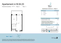 2 pokoje, apartament 47,07 m², piętro 4, oferta nr B.04.23, Wave Świnoujście Thermal & Spa, Świnoujście, Dzielnica Nadmorska, ul. Bolesława Chrobrego 35