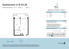 2 pokoje, apartament 53,01 m², piętro 4, oferta nr B.04.26, Wave Świnoujście Thermal & Spa, Świnoujście, Dzielnica Nadmorska, ul. Bolesława Chrobrego 35