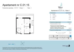 3 pokoje, apartament 59,93 m², piętro 1, oferta nr C.01.15, Wave Świnoujście Thermal & Spa, Świnoujście, Dzielnica Nadmorska, ul. Bolesława Chrobrego 35