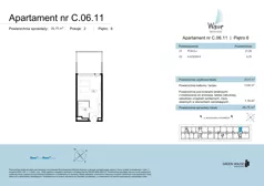 1 pokój, apartament 25,60 m², piętro 6, oferta nr C.06.11, Wave Świnoujście Thermal & Spa, Świnoujście, Dzielnica Nadmorska, ul. Bolesława Chrobrego 35