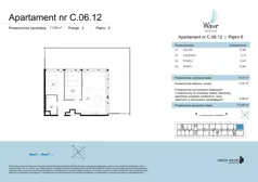 3 pokoje, apartament 68,20 m², piętro 6, oferta nr C.06.12, Wave Świnoujście Thermal & Spa, Świnoujście, Dzielnica Nadmorska, ul. Bolesława Chrobrego 35