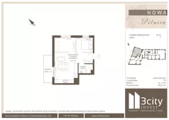 3 pokoje, mieszkanie 46,01 m², piętro 5, oferta nr M.19, Nowa Pólnica, Gdańsk, Jasień, ul. Pólnicy
