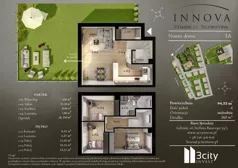 4 pokoje, mieszkanie 94,55 m², parter, oferta nr A_1a, Innova, Gdańsk, Matarnia, ul. Telewizyjna