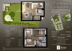 4 pokoje, mieszkanie 94,55 m², parter, oferta nr A_1b, Innova, Gdańsk, Matarnia, ul. Telewizyjna