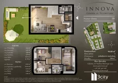 4 pokoje, mieszkanie 92,05 m², parter, oferta nr A_3b, Innova, Gdańsk, Matarnia, ul. Telewizyjna
