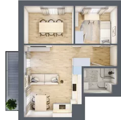 3 pokoje, mieszkanie 47,79 m², parter, oferta nr M.01, Nowa Pólnica, Gdańsk, Jasień, ul. Pólnicy