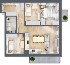 4 pokoje, mieszkanie 66,35 m², piętro 2, oferta nr M.11, Nowa Pólnica, Gdańsk, Jasień, ul. Pólnicy