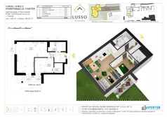 2 pokoje, mieszkanie 44,43 m², parter, oferta nr A0.3, Lusso Al Centro, Gniezno, ul. Wawrzyńca 19