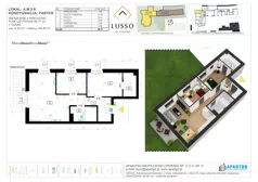 3 pokoje, mieszkanie 56,77 m², parter, oferta nr A0.6, Lusso Al Centro, Gniezno, ul. Wawrzyńca 19