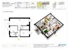 3 pokoje, mieszkanie 58,92 m², piętro 2, oferta nr A2.7, Lusso Al Centro, Gniezno, ul. Wawrzyńca 19