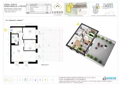 3 pokoje, mieszkanie 47,07 m², piętro 2, oferta nr A2.8, Lusso Al Centro, Gniezno, ul. Wawrzyńca 19
