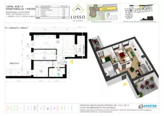 3 pokoje, mieszkanie 47,91 m², piętro 1, oferta nr B1.5, Lusso Al Centro, Gniezno, ul. Wawrzyńca 19