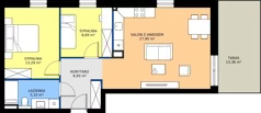 3 pokoje, mieszkanie 61,91 m², parter, oferta nr AM1, Osiedle Rodzinne 3, Busko-Zdrój, ul. Młyńska
