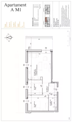3 pokoje, mieszkanie 61,91 m², parter, oferta nr AM1, Osiedle Rodzinne 3, Busko-Zdrój, ul. Młyńska